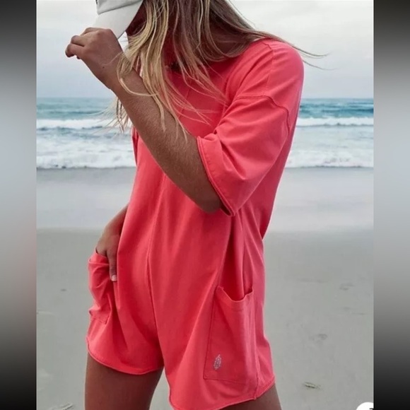 NWOT Free People movement Hot Shot Tee Romper - Picture 2 of 9